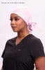 Satin lined bun scrub hat