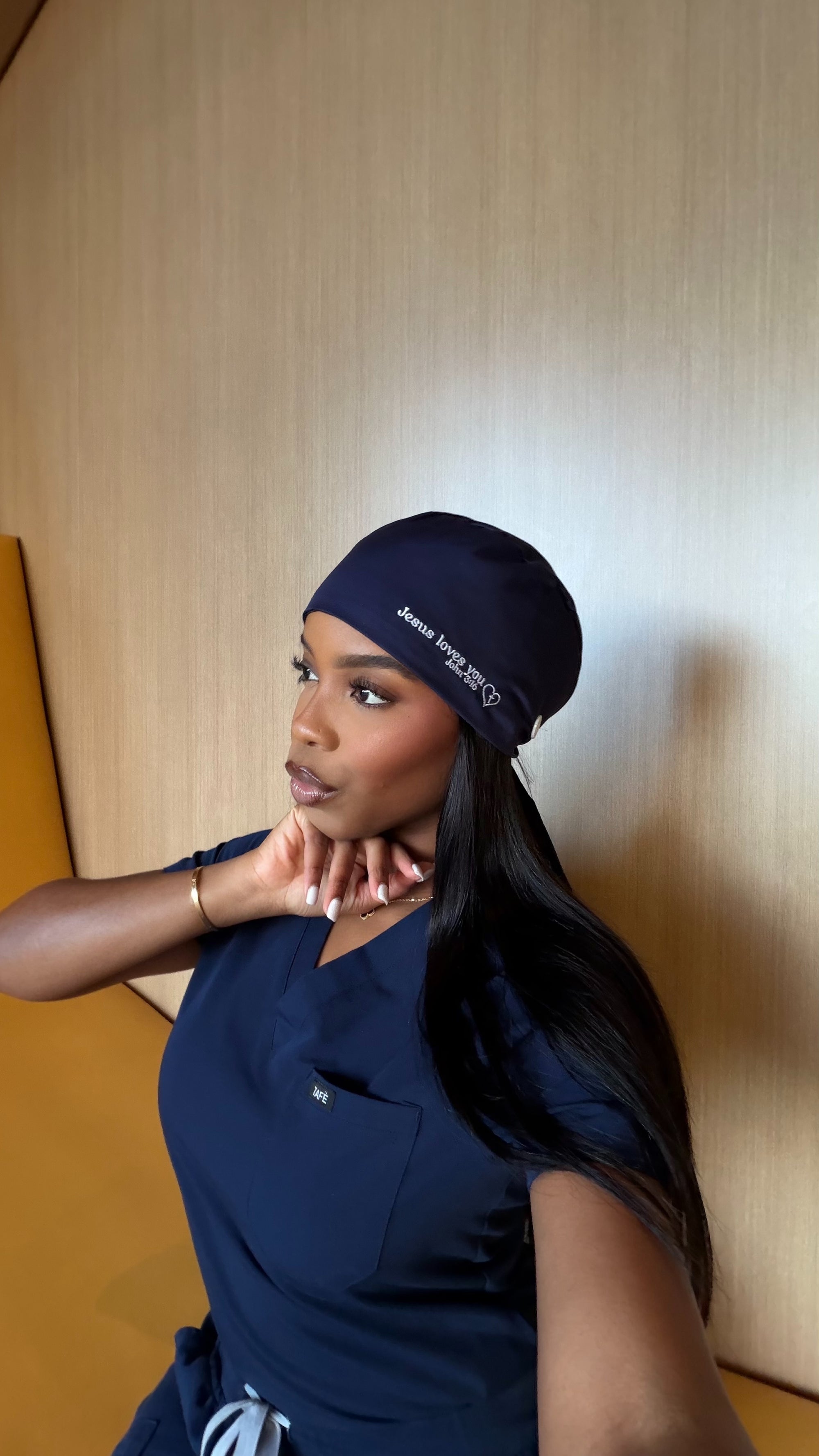 Classic Satin lined scrub cap
