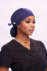 Satin lined bun scrub hat